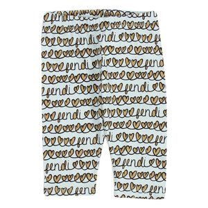 Fendi All-Over Handwritten Logo Heart Leggings